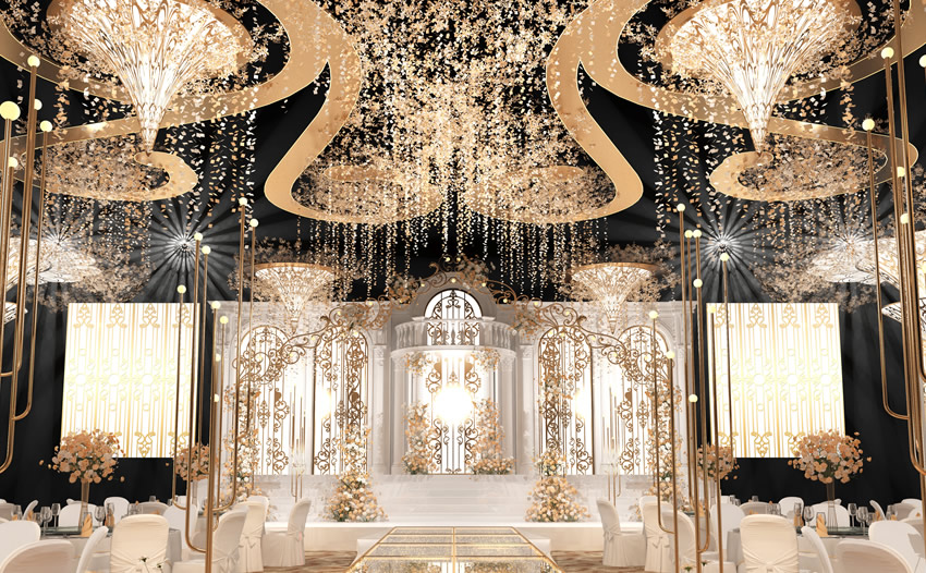 克拉玛依花木兰喜事汇金色大厅效果展示